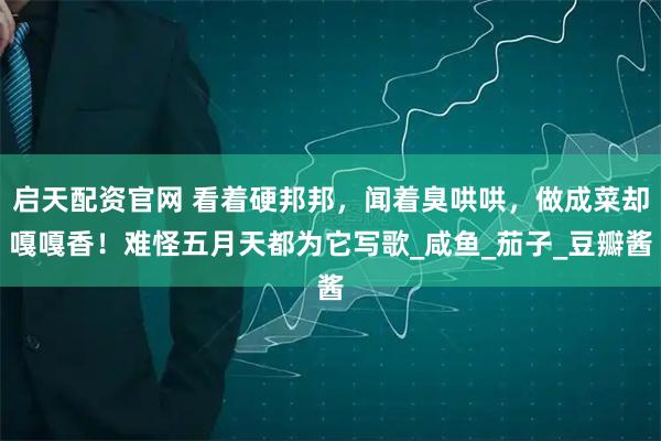 启天配资官网 看着硬邦邦，闻着臭哄哄，做成菜却嘎嘎香！难怪五月天都为它写歌_咸鱼_茄子_豆瓣酱